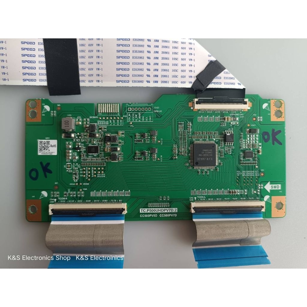 T-Con Aconatic รุ่น 50US200AN พาร์ท TC.P500UHDPV7D.2 อะไหล่แท้/ของถอดมือสอง รับประกันสินค้า 30 วัน 