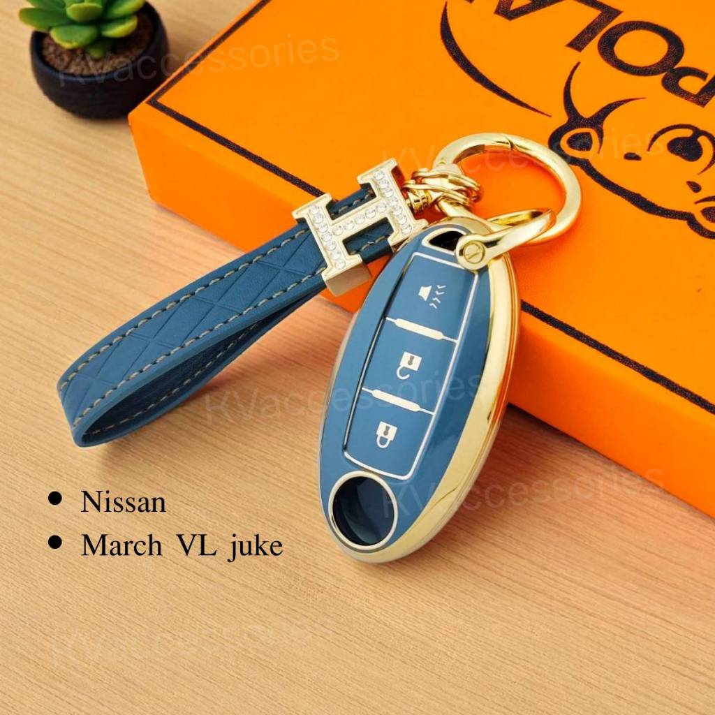 ปลอกหุ้มพวงกุญแจรถยนต์ NS3 Nissan March VL juke เคสกุญแจ TPU