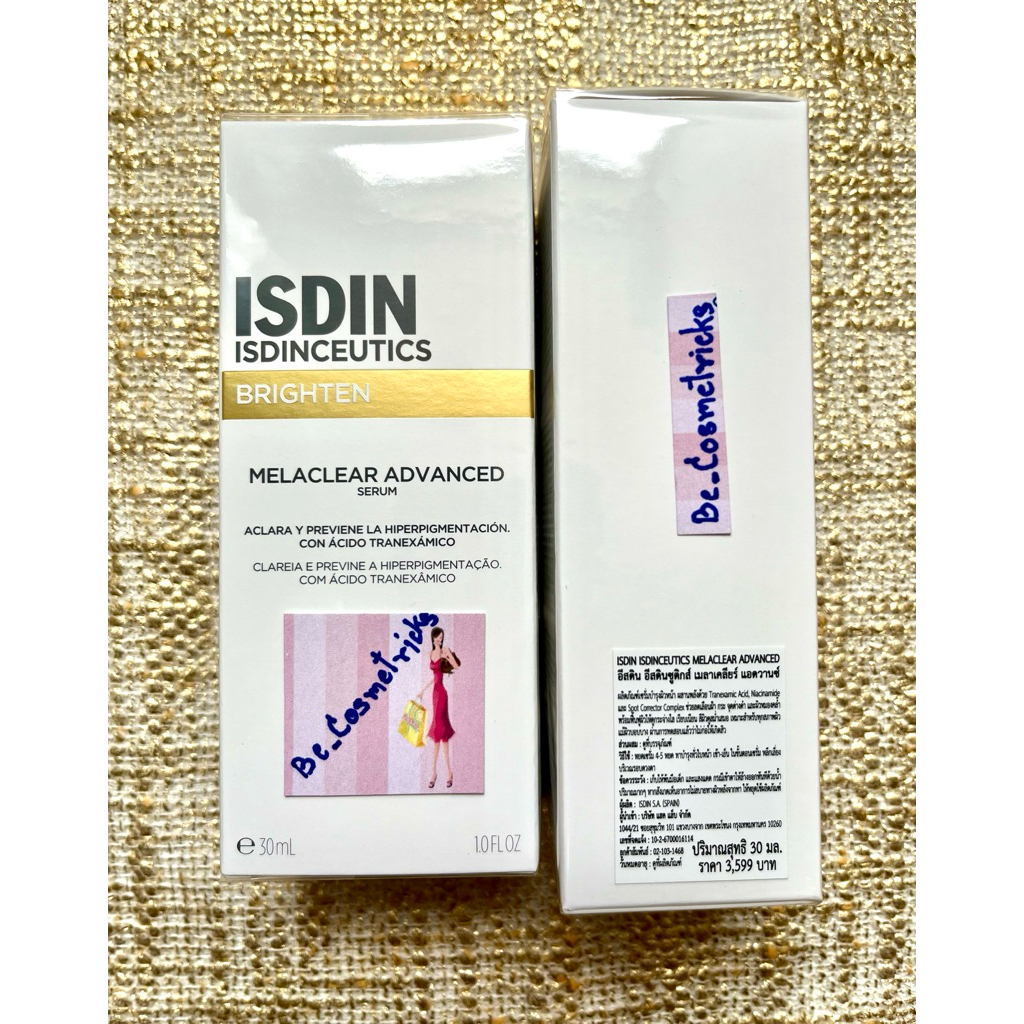 ISDIN ISDINCEUTICS MELACLEAR ADVANCED SERUM ขนาด 10, 30 ml. #ป้ายไทย #Exp.03/2028