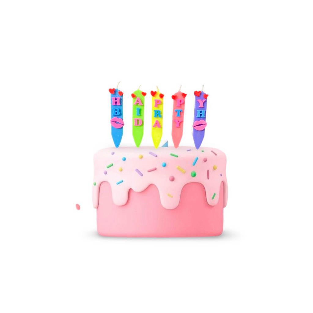 เทียนวันเกิด Birthday candle 5 เเท่ง (เเพ็ค 10 ชิ้น) รูปที่ 3