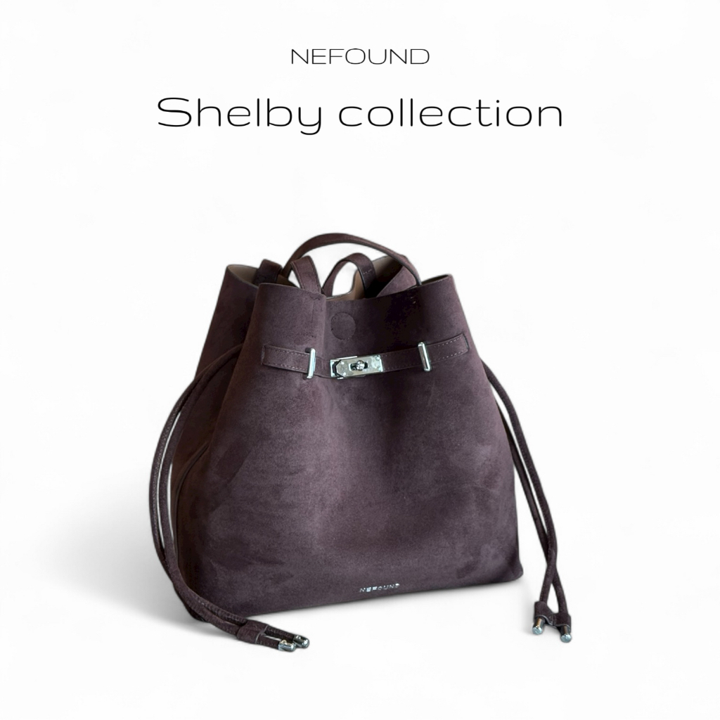 NF25011 NEFOUND กระเป๋าสะพายรุ่น Shelby หนังกลับ Premium ใบใหญ่
