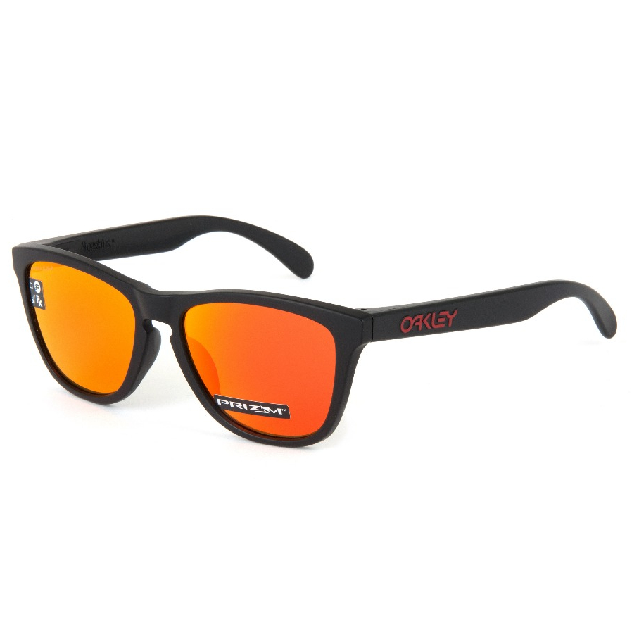 แว่นกันแดด แบรนด์แท้ 100% OO รุ่น FROGSKINS (ASIAN FIT) : MATTE BLACK/PRIZM RUBY (OO9245-6354)