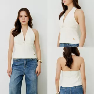 Swana.ss - Britney top ( XS-XL) 🫦เสื้ออย่างเดียว เสื้อคอวีลึกสุดใจจ คล้องคอโชว์หลัง