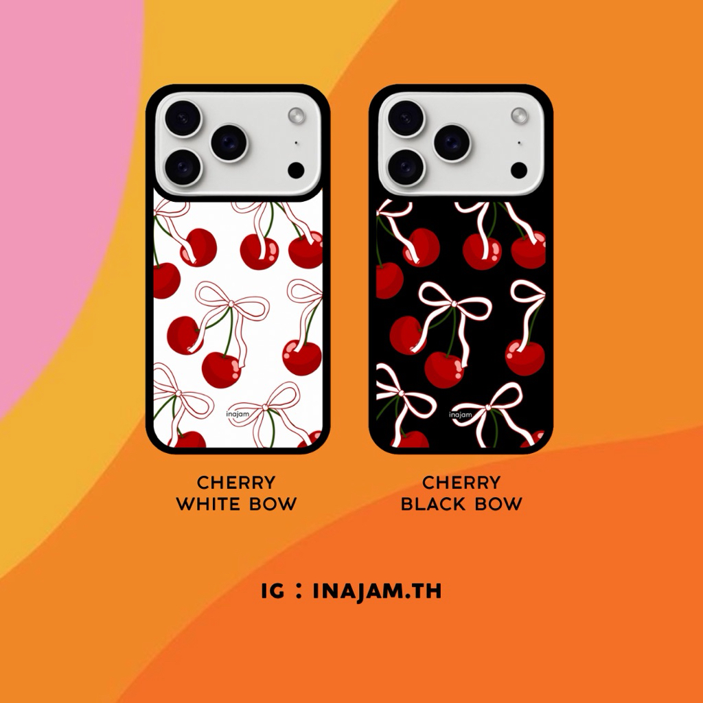 เคสไอโฟนลายเลอรี่แบรนด์ Inajam Collection Cherry Bow