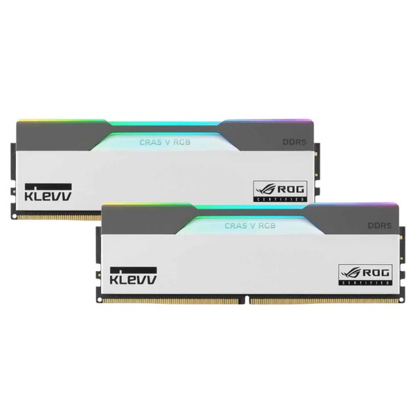 32GB (16GBx2) DDR5 6200Mhz RAM Klevv Cras V RGB ROG White (KD5AGUA80-62B320P)