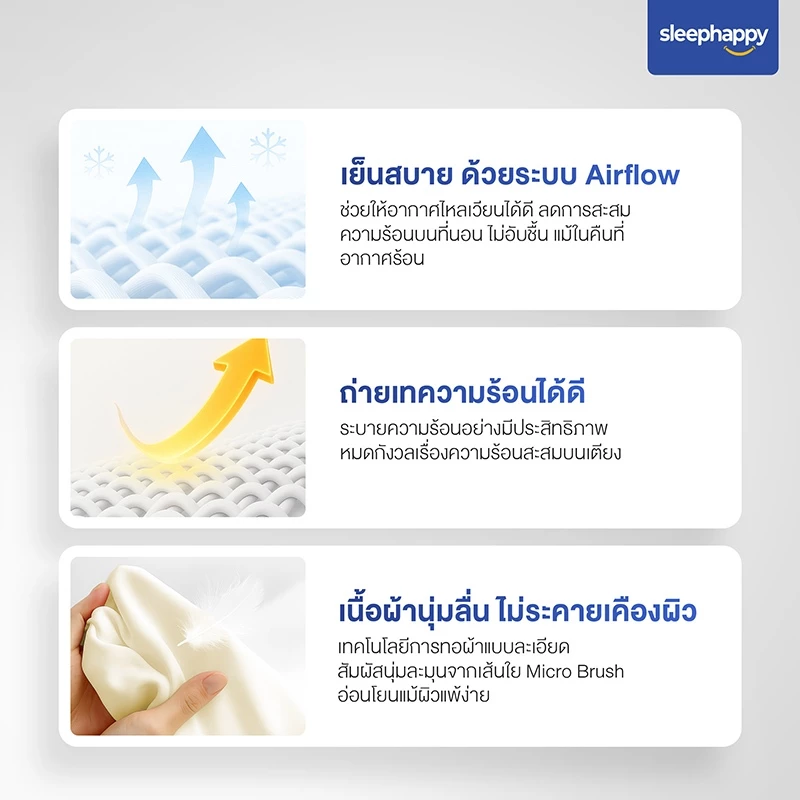 SleepHappy เซ็ตผ้าปูที่นอนและปลอกหมอน รุ่น Cloud soft thumbnail 6