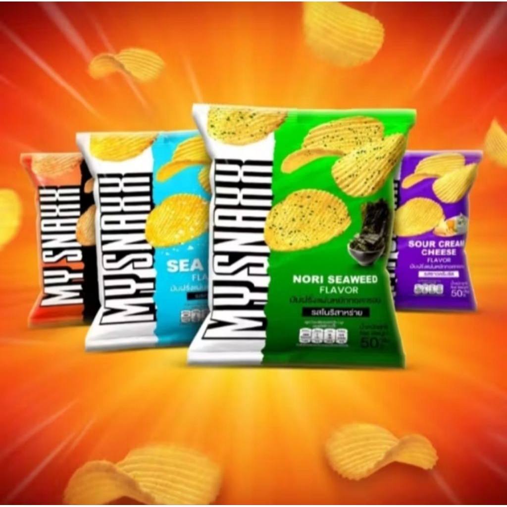 มันฝรั่งแผ่นทอดกรอบ my snack มี5รสชาติ