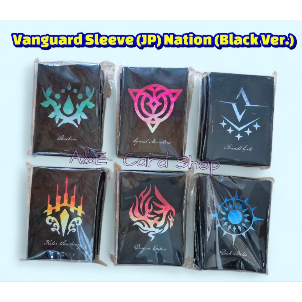 Vanguard Sleeve (JP) Nation  (Black Ver.)  มีทั้งหมด6เนชั่น ยกแพ็คมือ1 มี80ซอง