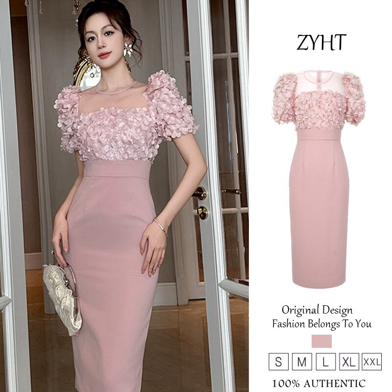 ZY·HT เดรสผู้หญิง เดรสสีเหลือง เดรสรัดรูป ชุดไปทะเล เดรสทำงาน เดรสออกงาน เดรสเซ็กซี่ เดรสเกาหลี ชุดออกงาน 51172