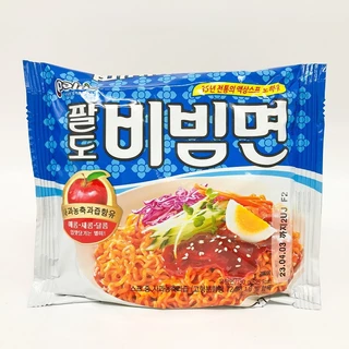 บะหมี่แห้งเย็นเกาหลี Paldo Bibimmyeon รสเผ็ดหวาน นำเข้าจากเกาหลี บะหมี่เผ็ด อาหารเกาหลีนำเข้า 비빔면