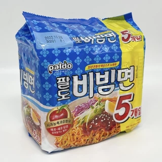 บะหมี่แห้งเย็นเกาหลี Paldo Bibimmyeon รสเผ็ดหวาน นำเข้าจากเกาหลี บะหมี่เผ็ด อาหารเกาหลีนำเข้า 비빔면