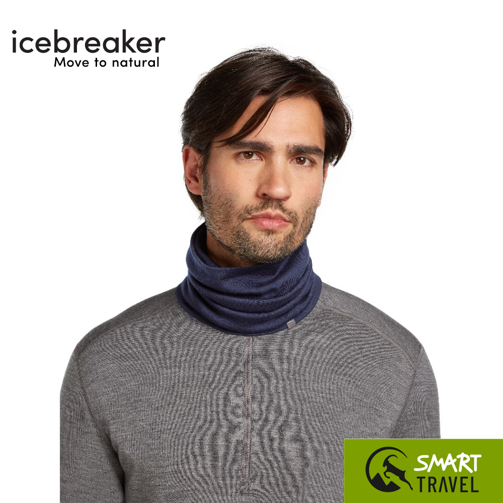 ICEBREAKER U 260 TECH CHUTE ผ้าบัฟ Merino Wool กันหนาว กันแดด ระบายอากาศดี สี MIDNIGHT NAVY