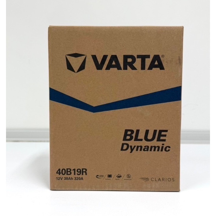 VARTA 40B19R (Blue) แบตเตอรี่แห้ง ขั้วขวา 38 แอมป์ CCA 340