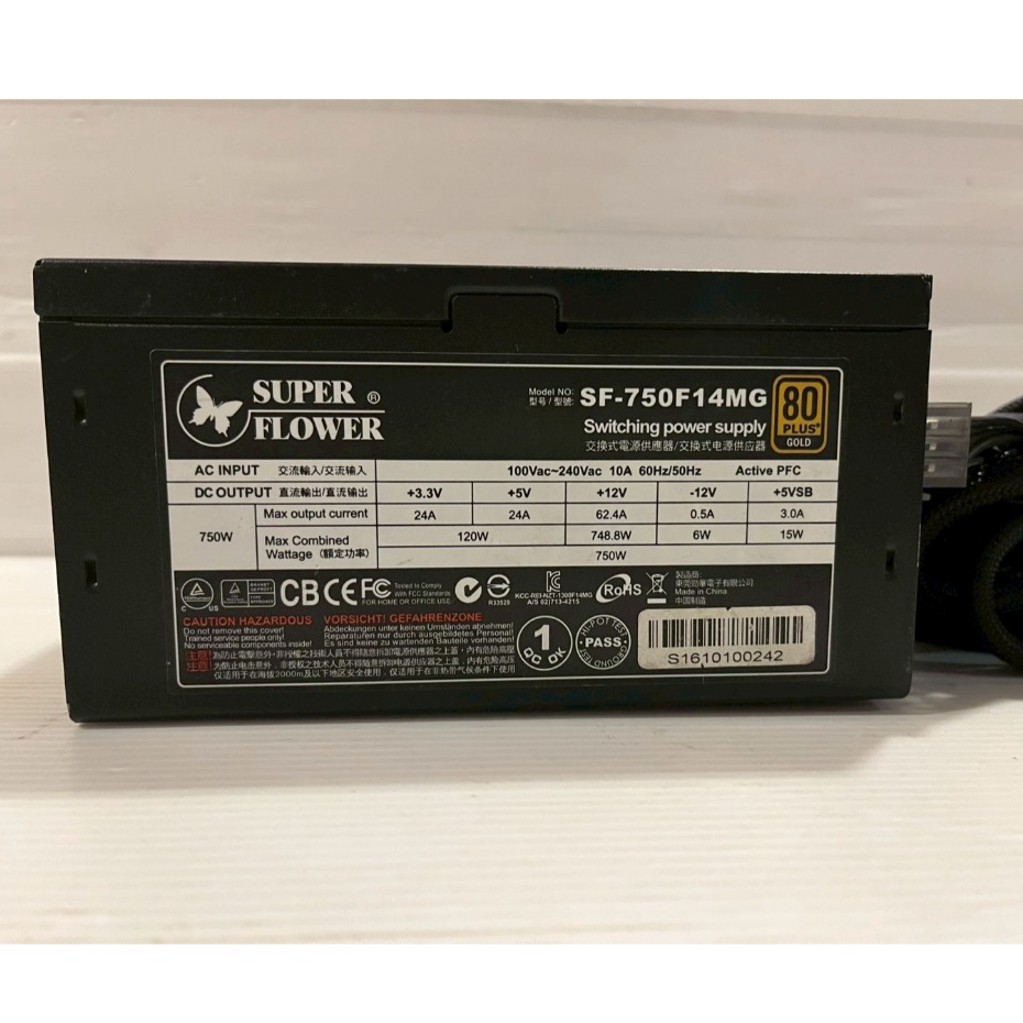 POWER SUPPLY (พาวเวอร์ซัพพลาย) SUPER FLOWER LEADEX GOLD 750W (SF-750F14MG)