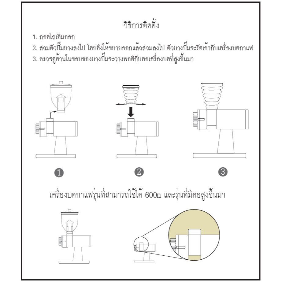 ตัวตบไล่ผงกาแฟ 600n Single Dose Hooper ปั๊มยางไล่ผงกาแฟ  สำหรับเครื่อง 600N และตระกูลN ราคา ถูกที่สุด ดีลบีเคเค แกลเลอรีภาพที่ 6