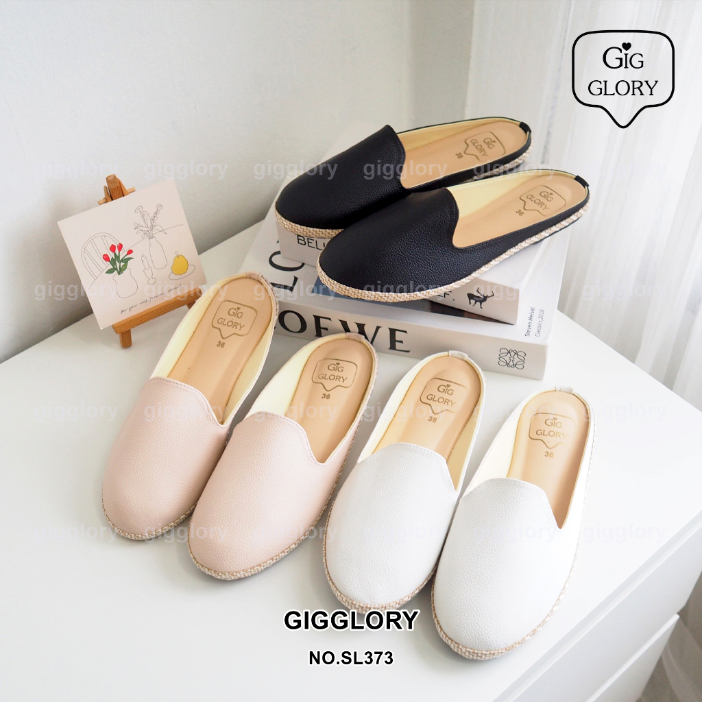 🌷 รองเท้าเปิดส้น หนังPU (NO.SL373)