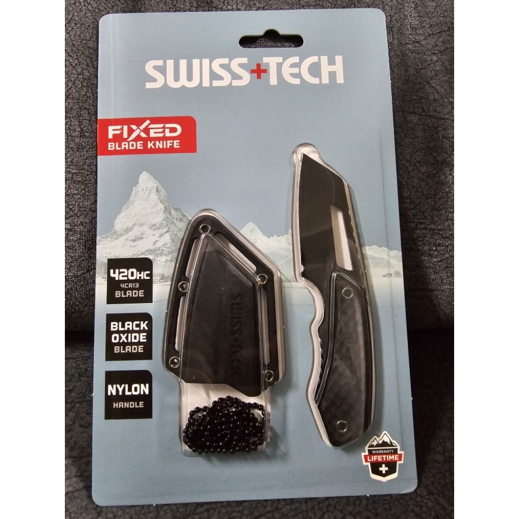 มีด FIXED BLADE KNIFE 420HC BLACK OXIDE ST013900 SWISS+TECH