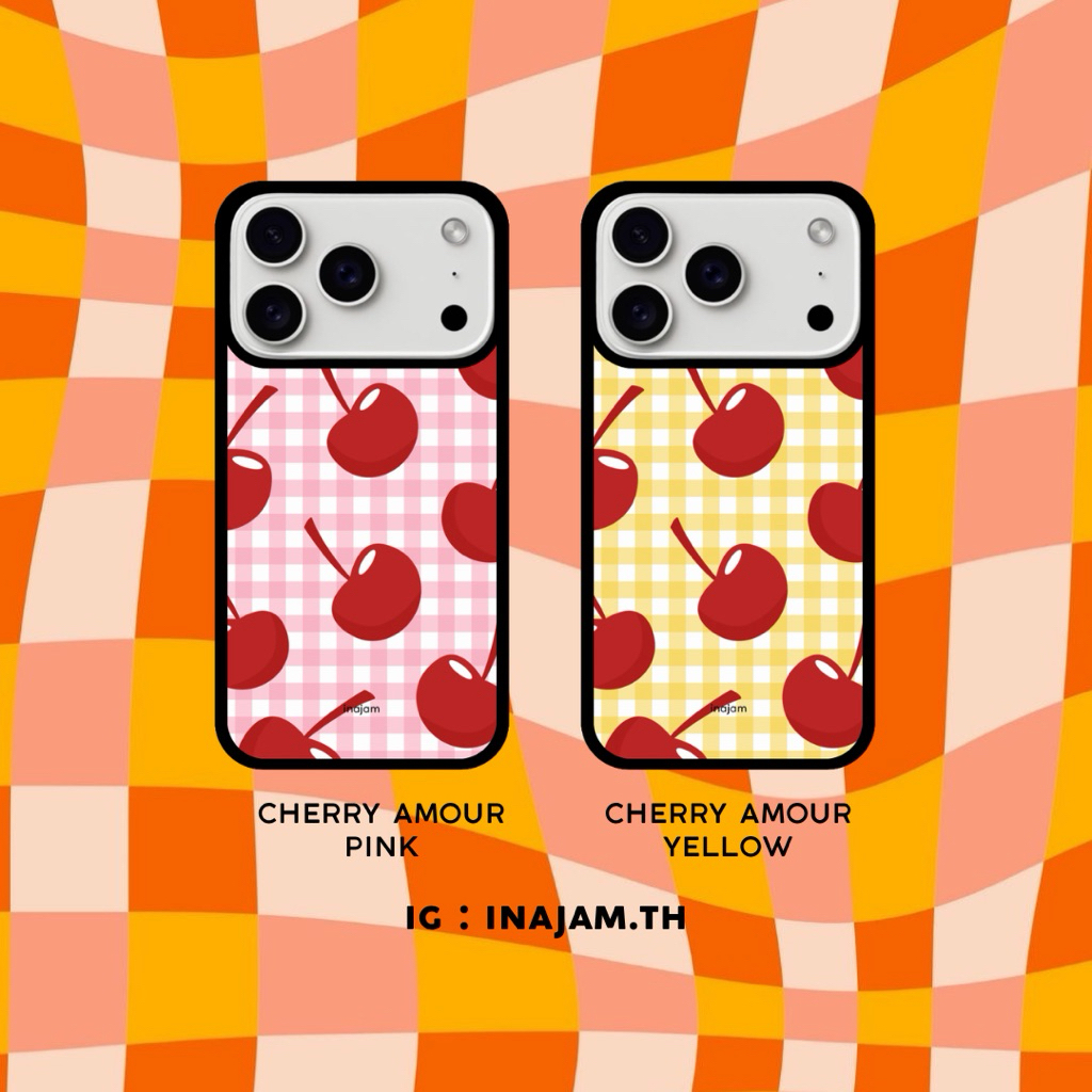 เคสไอโฟนเชอรี่แบรนด์ Inajam Collection Cherry Amour