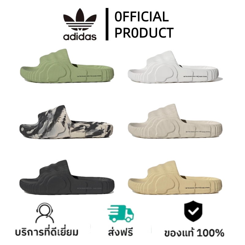 🎉ของแท้100%🎉 Adidas Adilette 22 รองเท้าแตะผู้ชาย รองเท้าแตะ 3D รองเท้าแตะผู้หญิง