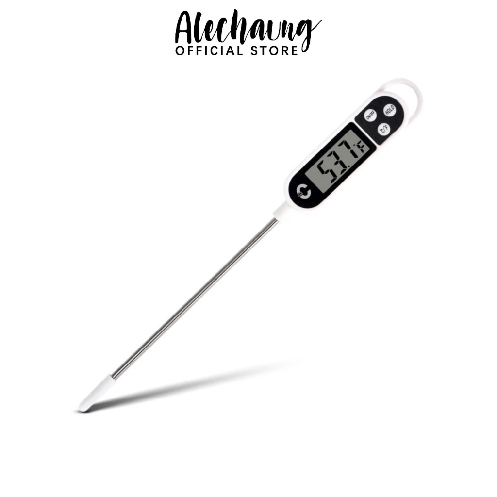 Alechaung เครื่องวัดอุณหภูมิอาหารแบบจุ่ม เทอร์โมมิเตอร์วัดอาหาร วัดอุณหภูมิ ที่วัดอุณหภูมิอาหาร