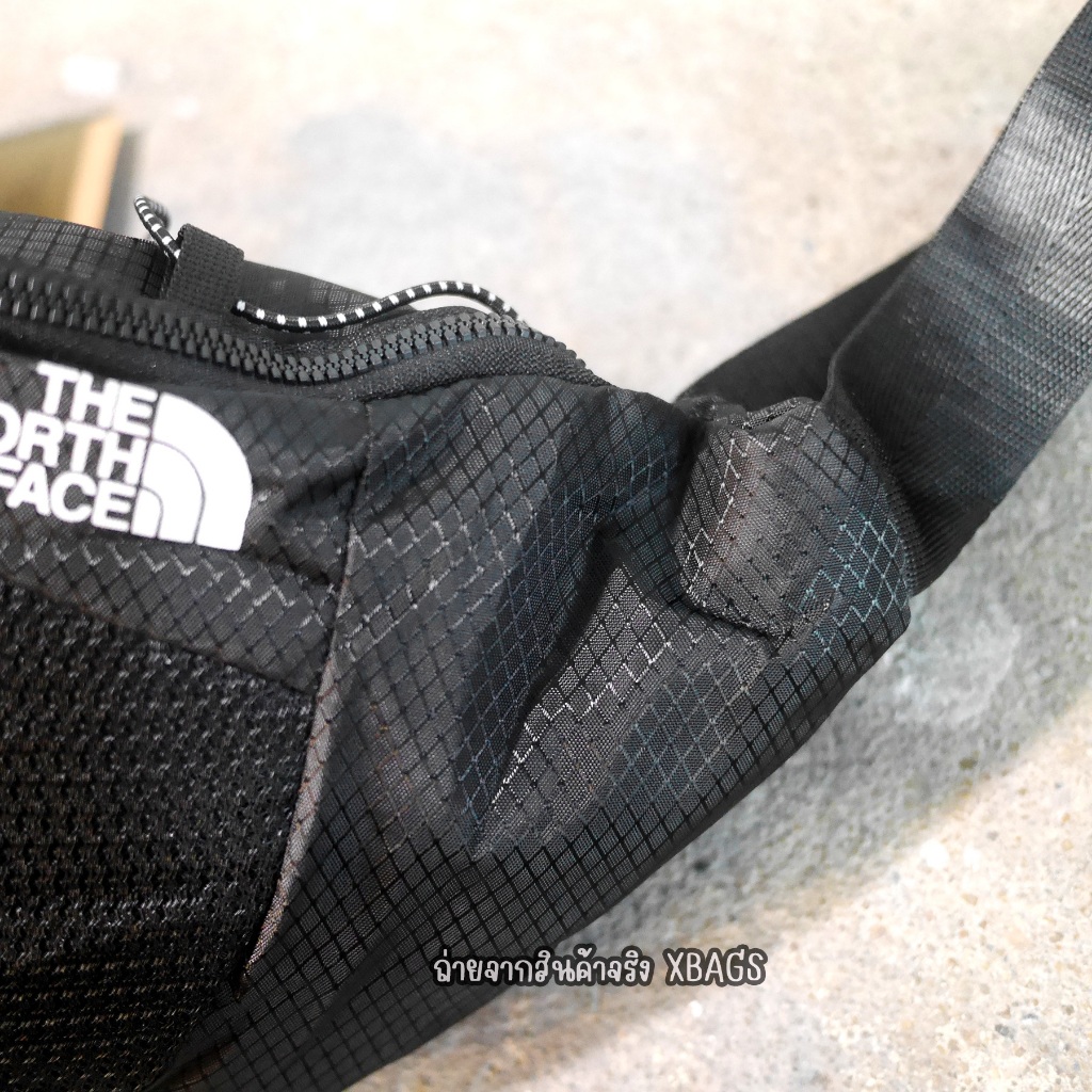 คาดเอว/คาดอก TNF ผ้าลายเงา ใบใหญ่ แต่งเชือกคาด จุของได้เยอะ น้ำหนักเบา พับได้ พกพาง่าย - รูปที่ 3