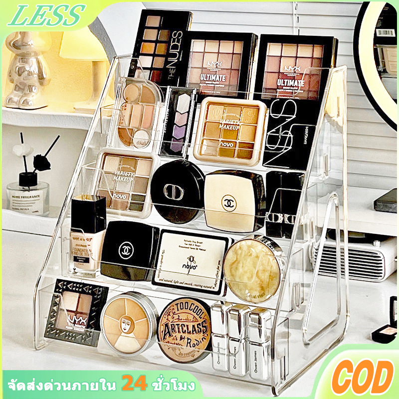 LESS กล่องเก็บของตั้งโต๊ะ ที่เก็บเครื่องสำอาง เครื่องสำอางเรียบง่าย กล่องเก็บของเบ็ดเตล็ด กันฝุ่น กันน้ำ