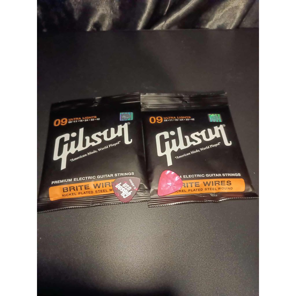 สายกีต้าร์ไฟฟ้า GIBSON เบอร์ 9 ของแท้ จำนวน 2 ชุด| สายกีต้าร์ไฟฟ้าเคลือบกันสนิม | เสียงใส เล่นง่าย สัมผัสนุ่ม