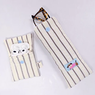 พร้อมส่ง ซองใส่เเว่นตา บุใยสังเคราะห์ นุ่มนิ่ม สีน่ารัก 🐶🐶