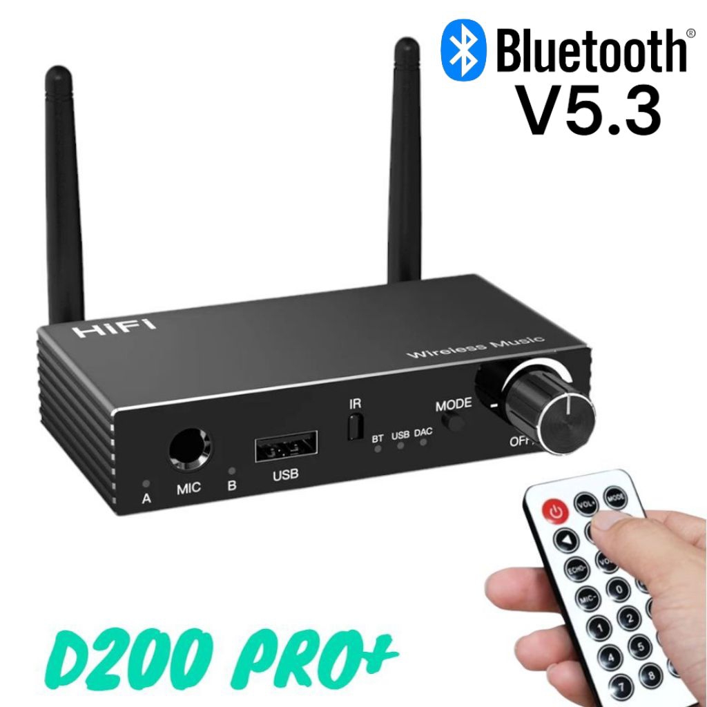 เครื่องรับสัญญาณบลูทูธดิจิตอลV5.3 รุ่นD200 PRO+