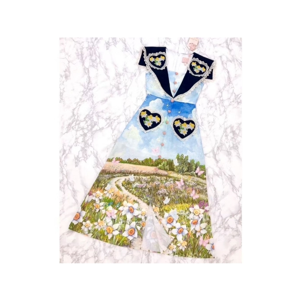 maria dimondมือ2☘️Bridg garden Dress☘️size:L