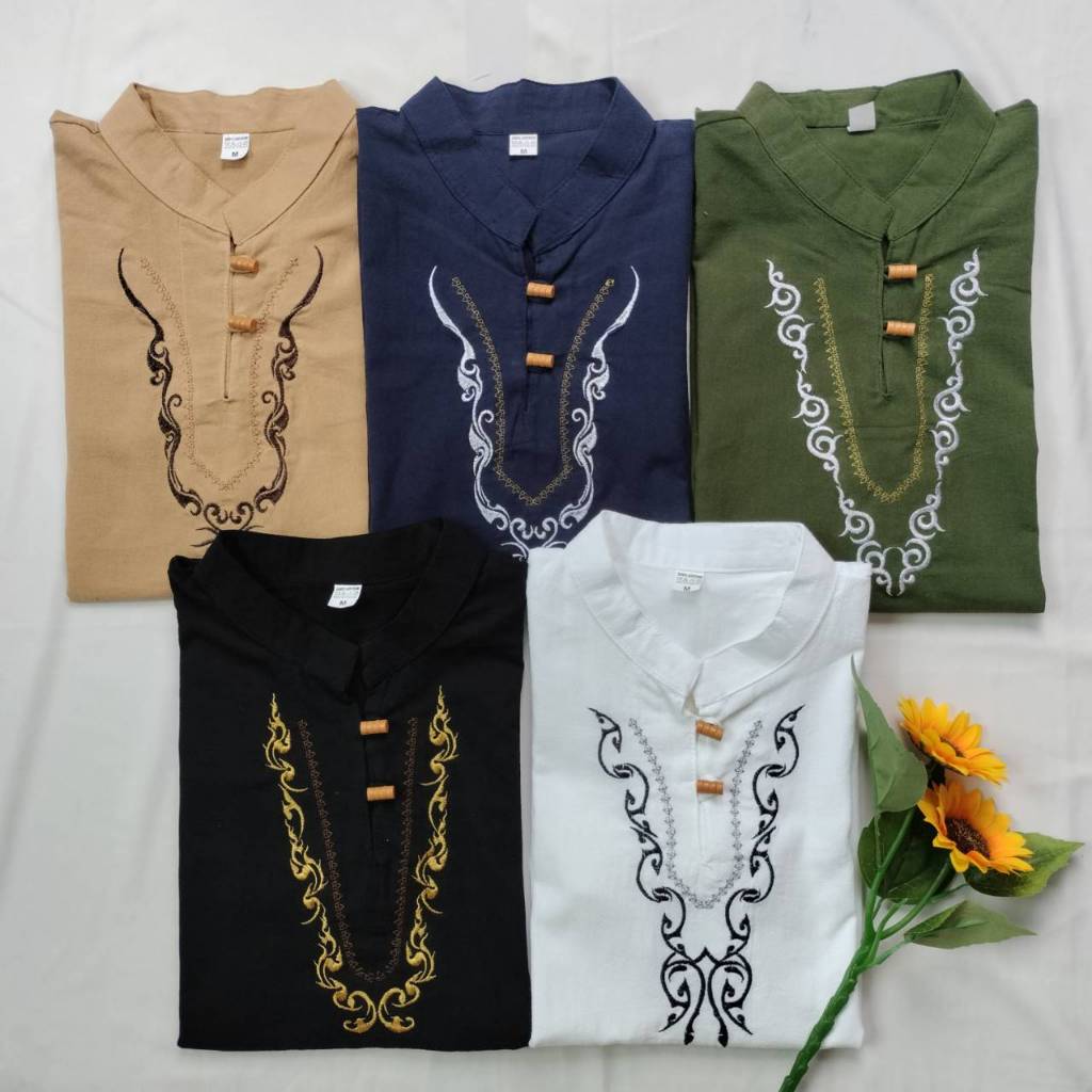 เสื้อคอจีนวินเทจผ้าcotton เสื้อผ้าฝ้าย ใส่ได้ทั้งชายเเละหญิง