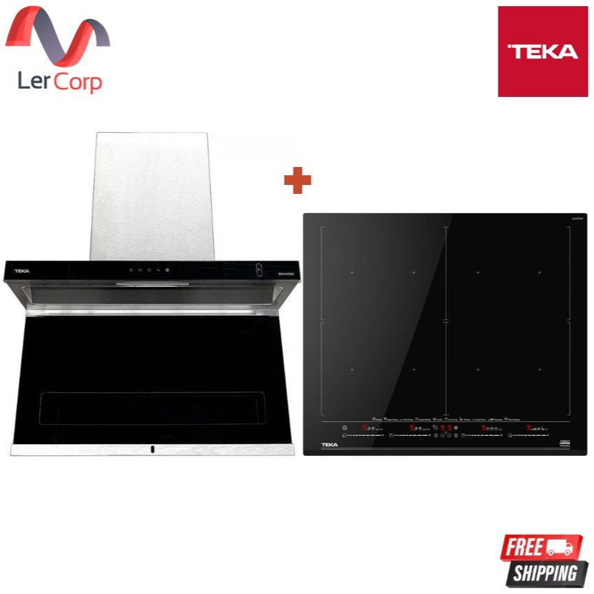 (TEKA) เครื่องดูดควัน รุ่น DSW 995 G + เตาแม่เหล็กไฟฟ้า รุ่น IZF 68700 MST BK (Rice)