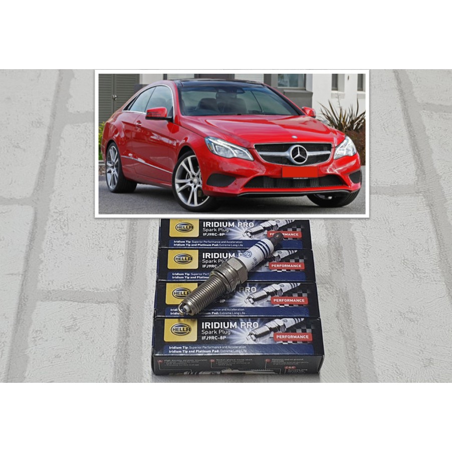 หัวเทียน อิริเดียม Benz E-Class Coupe W207 (2009 - 2016) ชุด 4 หัว ระยะใช้งาน 100000 กม : Hella IFJ9