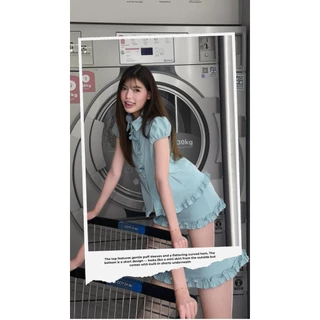 CAMILLIA SET ชุดคอปกลีบพองดีเทลระบายสองชั้นสุดน่ารัก