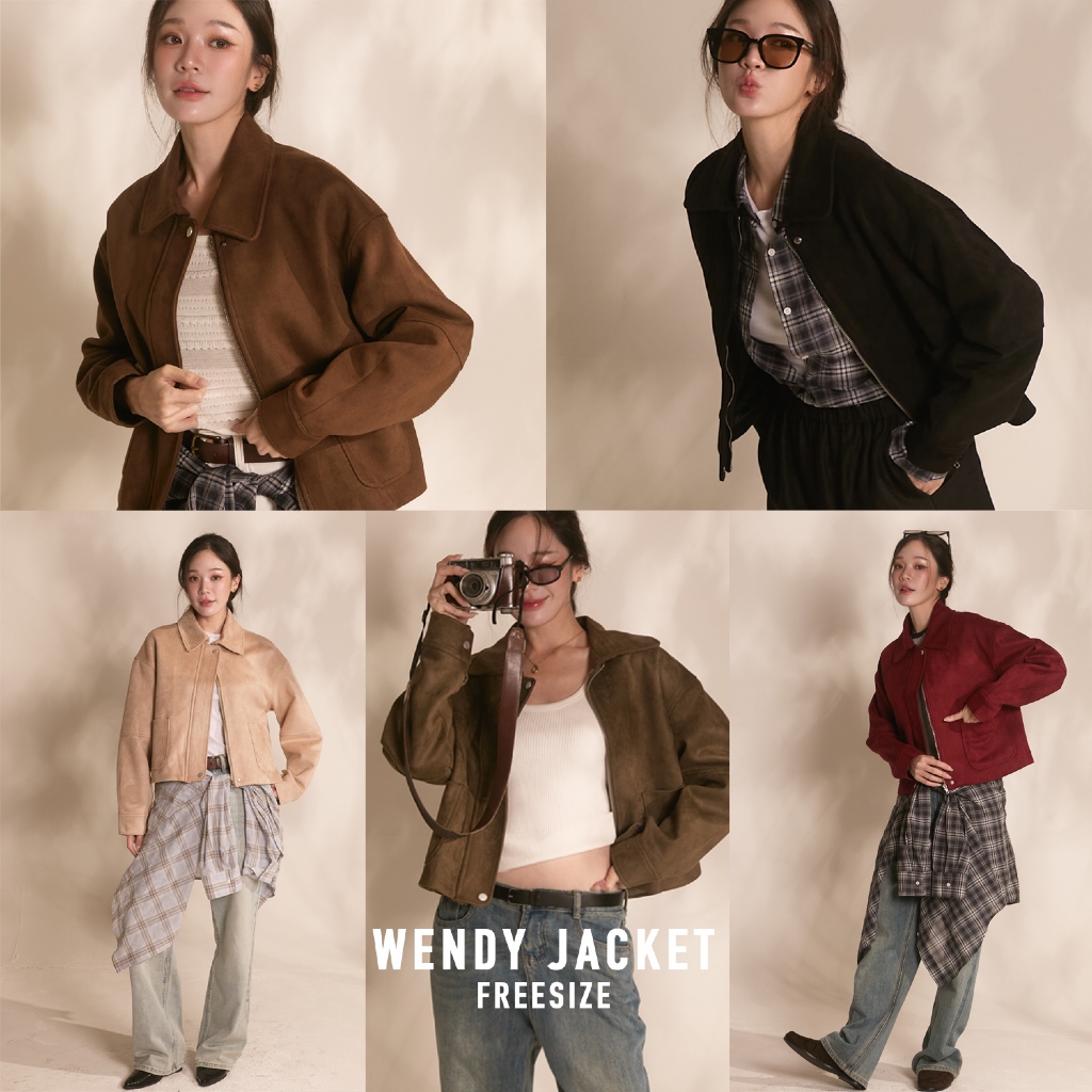 [Wendy] ผ้าหนังกลับนุ่มนิ่ม ความหนากำลังดี ใครที่ชอบความเท่ปนน่ารักต้องยกให้รุ่นนี้เลย