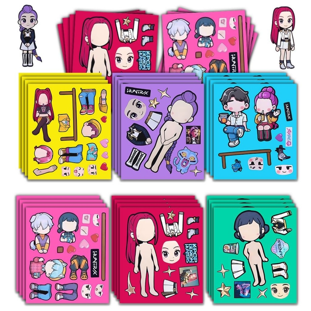 [ใหม่ล่าสุด ส่งไวจากนนท์] สติ๊กเกอร์ แต่งตัว นักล่าปิศาจ KPop Demon Hunters Huntrix Soda Pop | D.I.Y