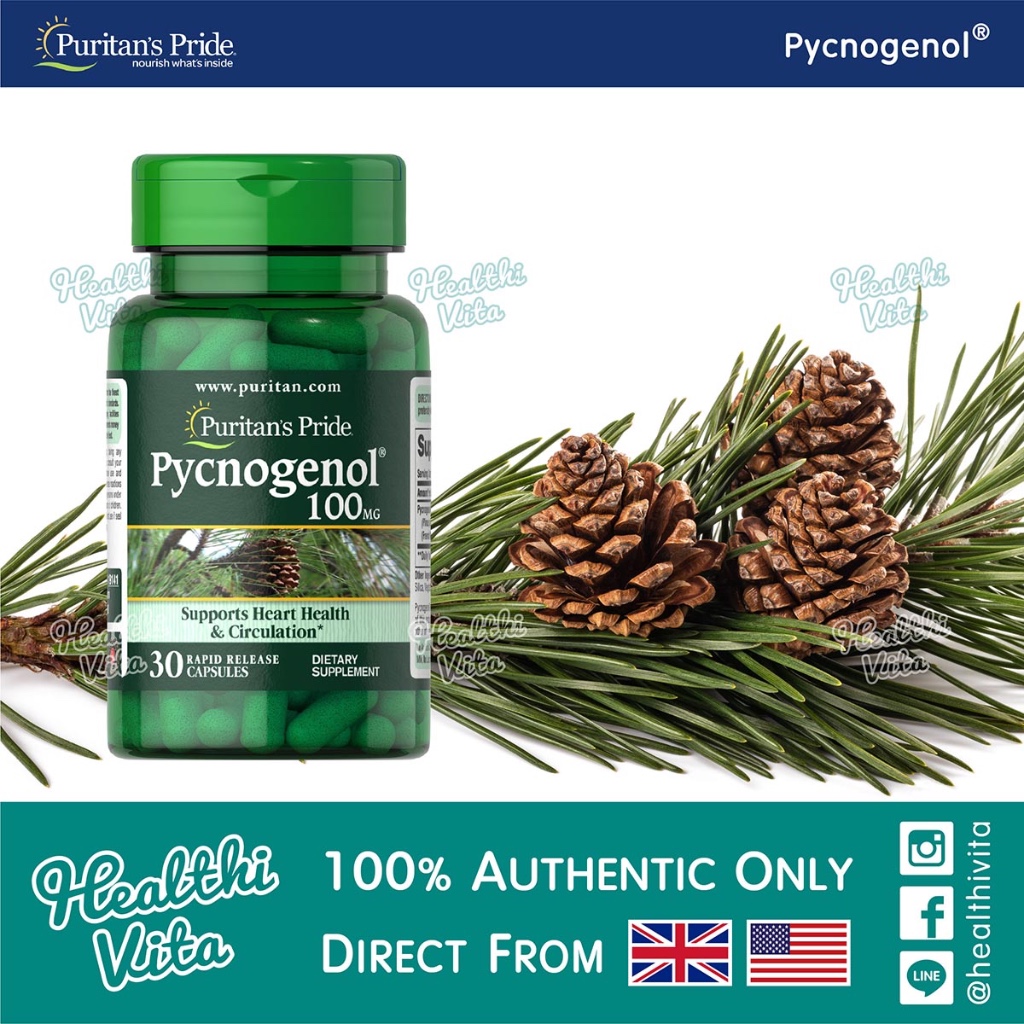 Puritan's Pride - Pycnogenol® 100 mg/30 Caps ❌EXP.02/28