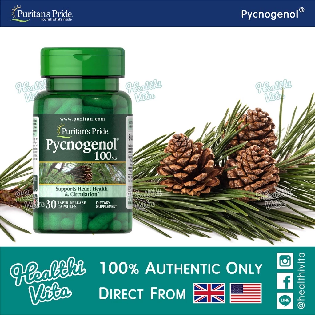 Puritan's Pride - Pycnogenol® 100 mg/30 Caps ❌EXP.02/28