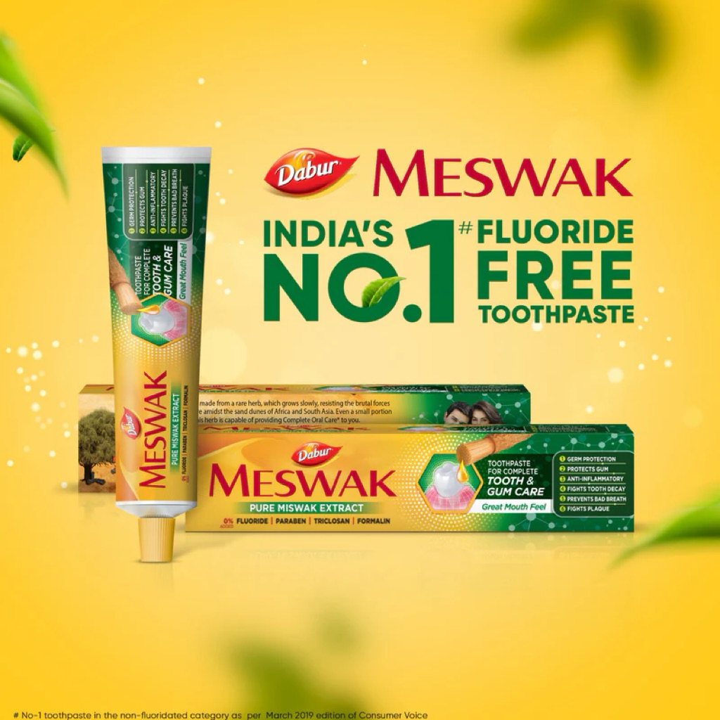 Dabur Meswak Toothpaste - 100g ยาสีฟัน ป้องกันฟันผุ