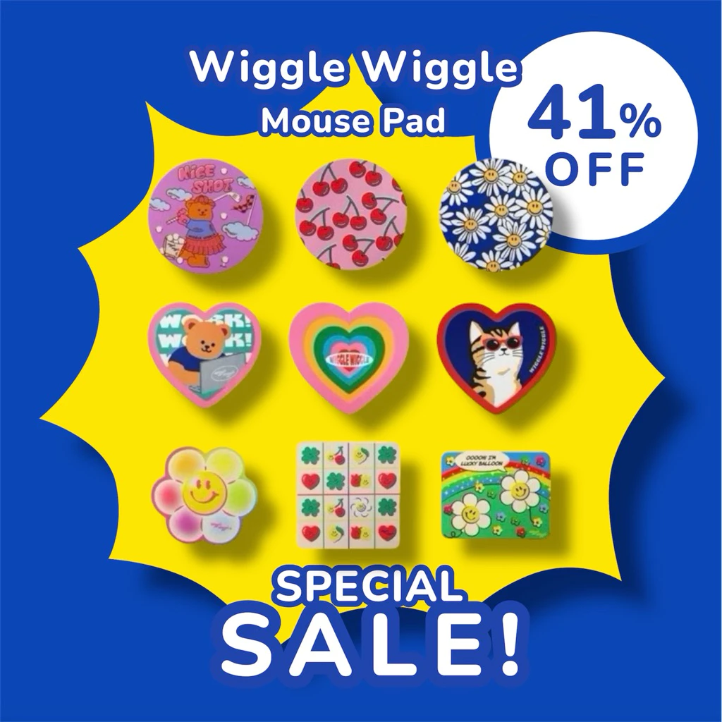 ✅ ขายดี Wiggle Wiggle Mouse Pad แผ่นรองเมาส์น่ารัก พร้อมพื้นกันลื่น