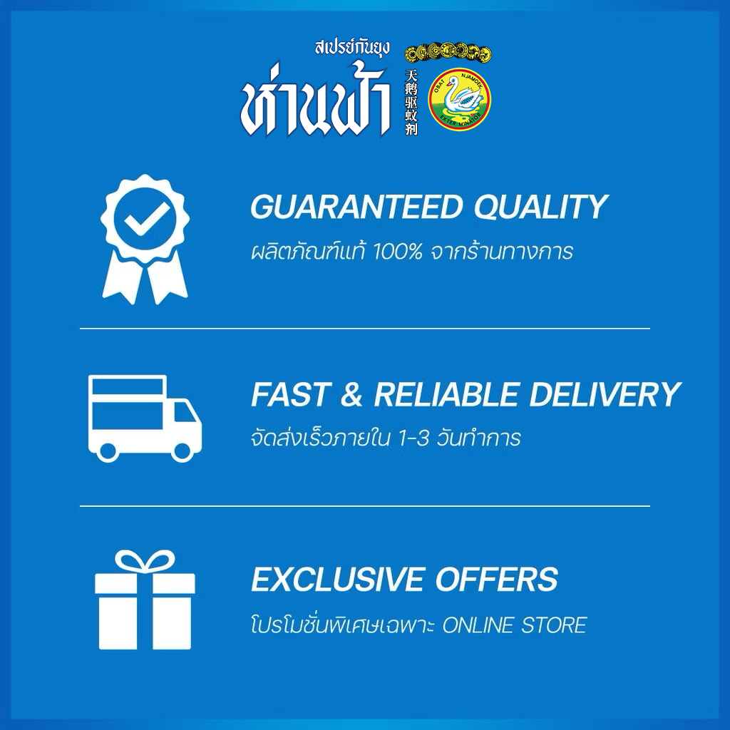 ห่านฟ้า สเปรย์กันยุง Hanfa Spray สารสกัดจากธรรมชาติ กลิ่นลาเวนเดอร์  30 ml - รูปที่ 5