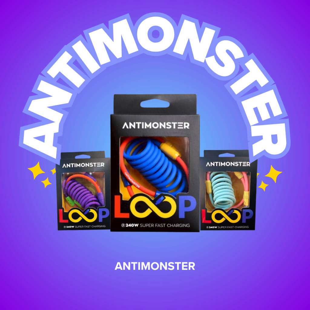 [พร้อมส่งจากไทย] สายชาร์จ ANTIMONSTER LOOP