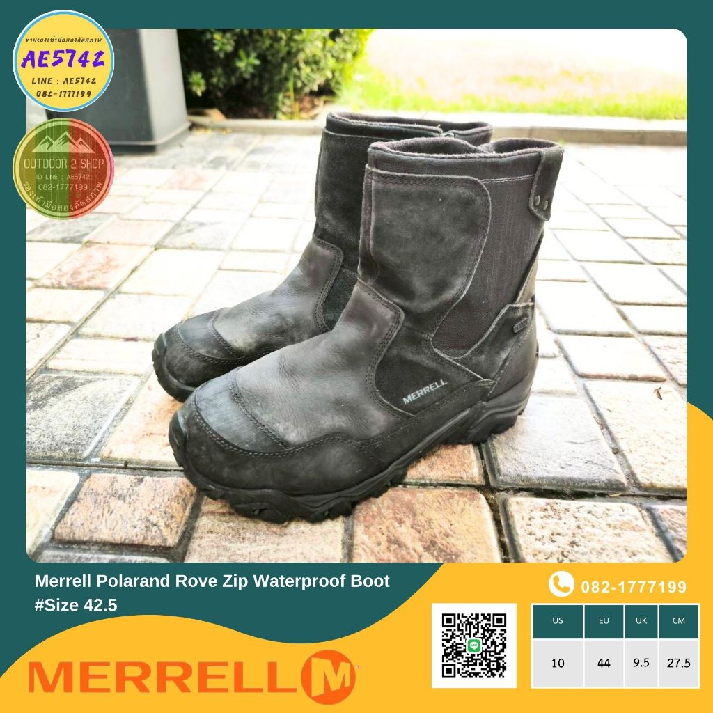 Merrell Polaran Rove Zip Waterproof Boot #Size 42.5