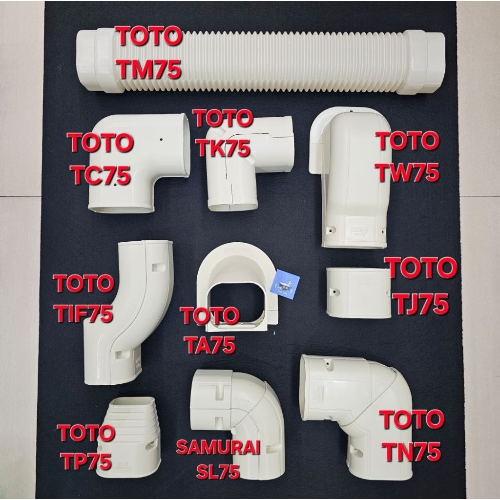 [มีส่งด่วน⚡️] อุปกรณ์รางครอบท่อ TOTO slim 75   *สั่งแยกกับรางครอบท่อนะคะ*