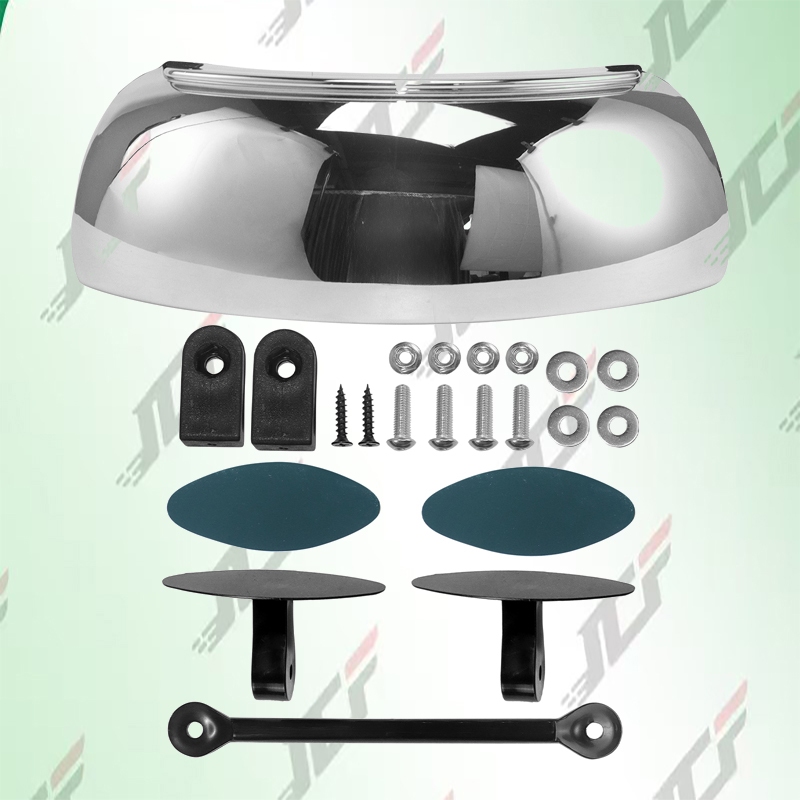 กระจกส่องหลัง แบบโค้ง ติดตำแหน่งหลังชิวหน้ารถมอเตอร์ไซค์ เสริมความปลอดภัย มองเห็นมุมอัพสายตาได้ดียิ่งขึ้น - รูปที่ 4