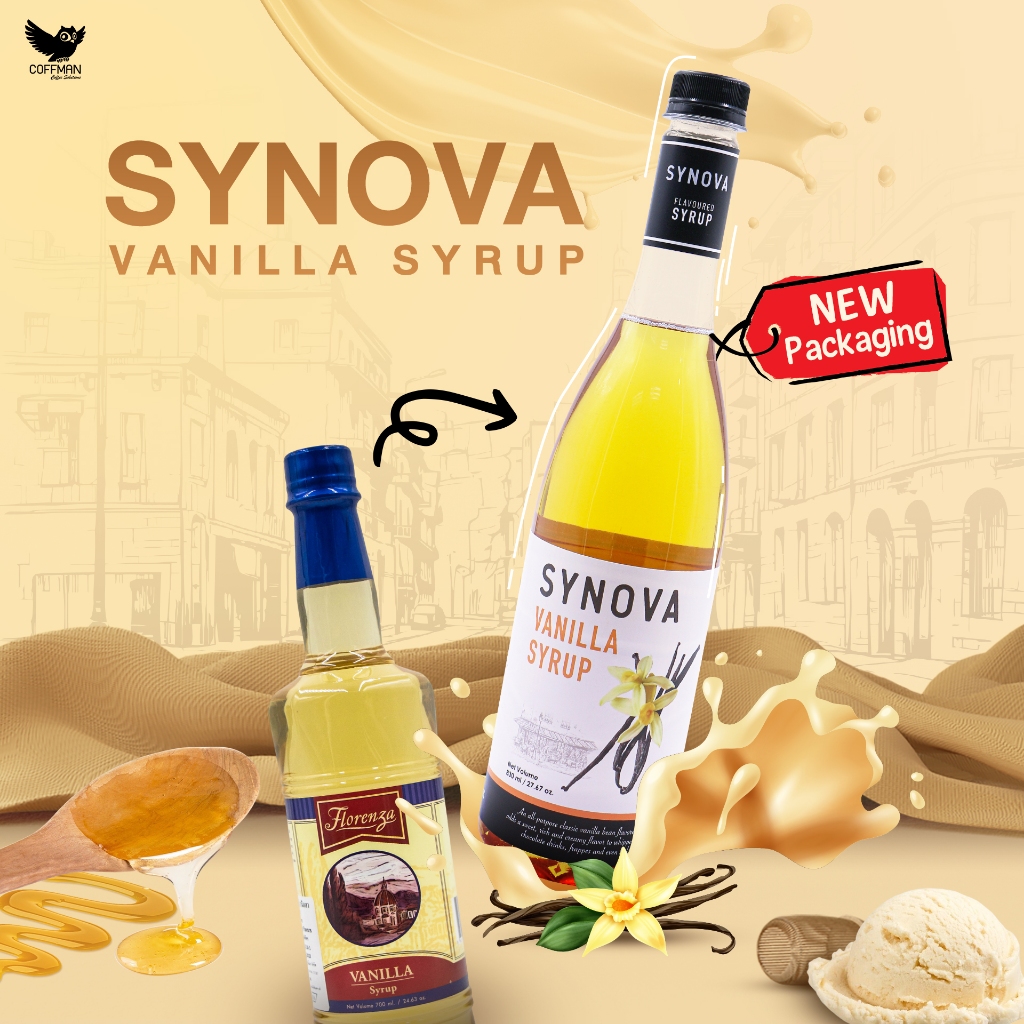 Synova Vanilla Syrup   น้ำเชื่อมกลิ่นวนิลา 830 ml
