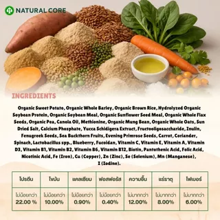 Natural Core Sensitive care VEGE อาหารเม็ดสำหรับสุนัขสูตรอาหารมังสวิรัติออร์แกนิค นำเข้าจากเกาหลี🇰🇷