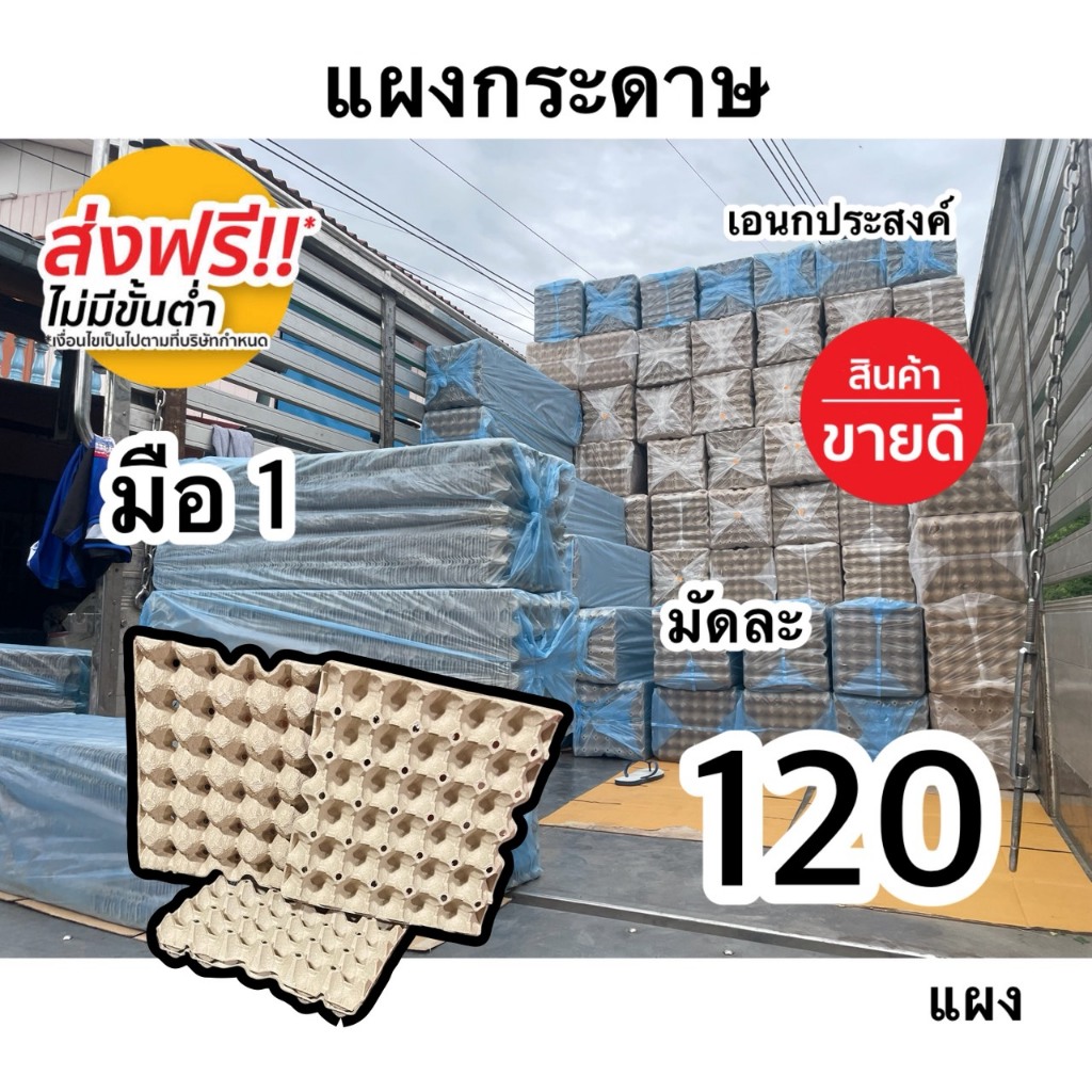 แผงไข่กระดาษ ชุดละ120ใบ ถาดรองไข่กระดาษ มือ1 ส่งด่วน1วัน ส่งฟรี