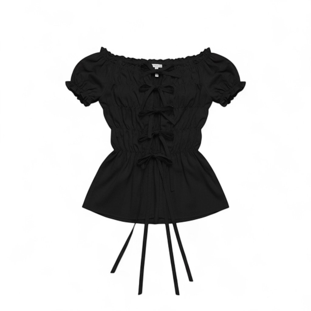 A2H GATHER ROUND  | RIBBON ALLURE เสื้อสม็อคผูกโบว์