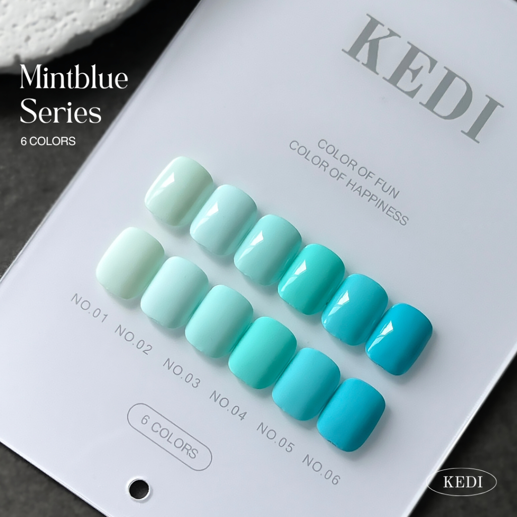 แยกขวด KEDI Mint Blue  Series สีเจลโทนฟ้ามื้น